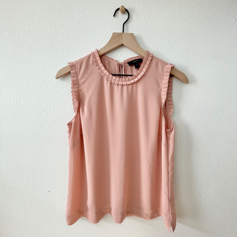 J. Crew Blush Sleeveless Blouse